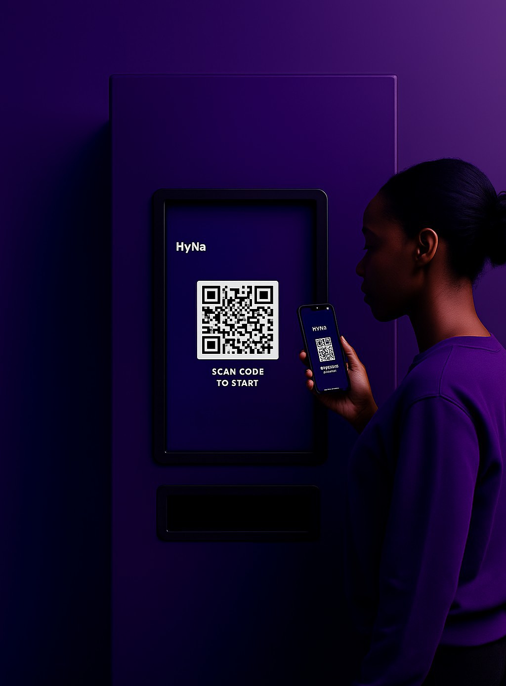 Scanning QR on kiosk